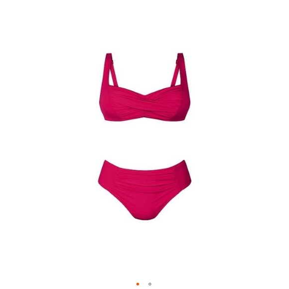 ‼️SALE ‼️ NWT Pink Anita Wireless High-Waisted Slimming Bikini Swimsuit Size 8 - Picture 2 of 5